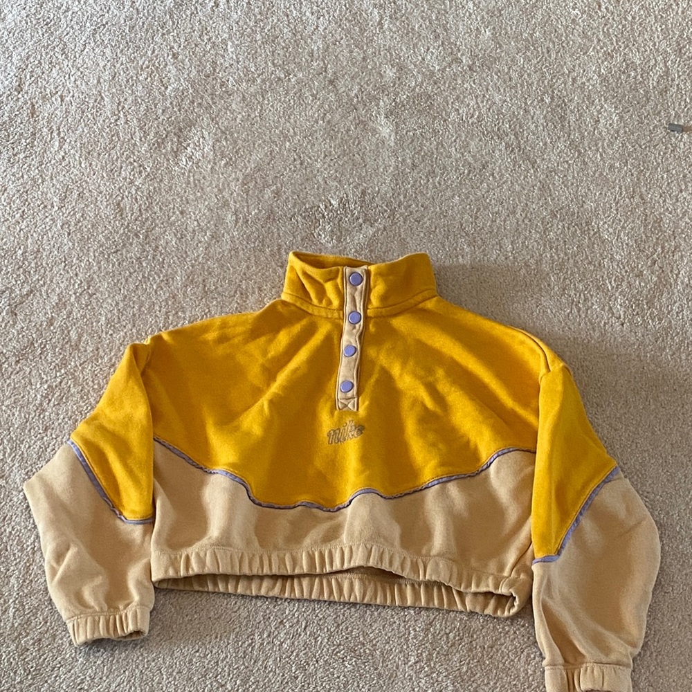 Nike Kids Yellow and Tan Sweater